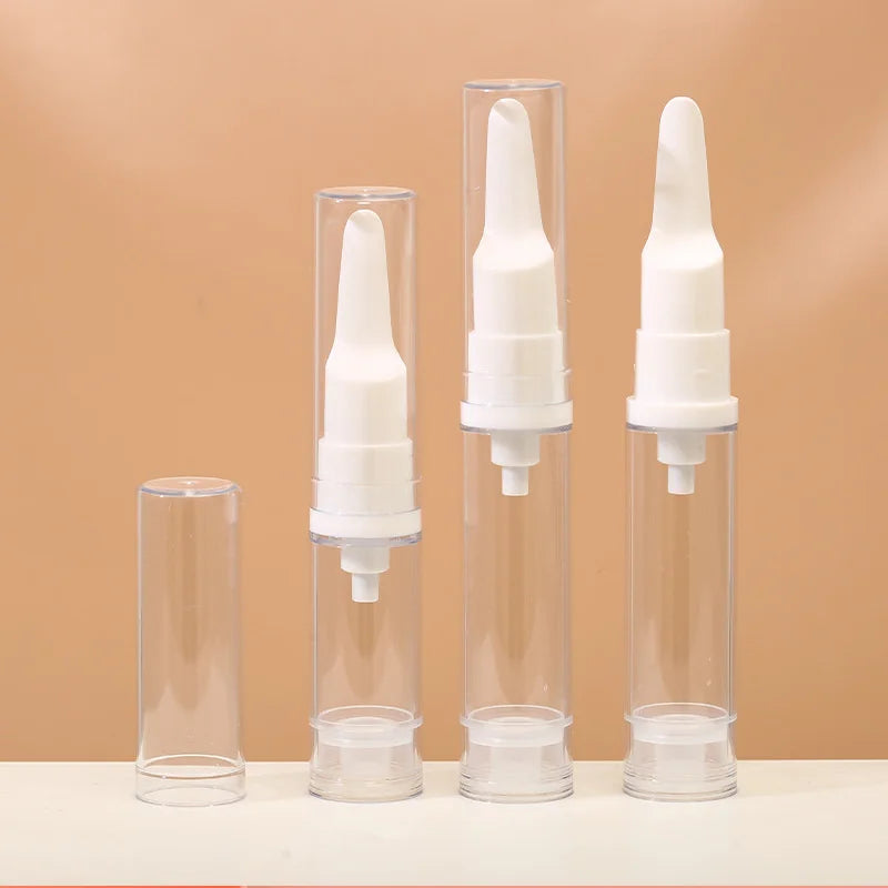 5/10/15ml Vacuum Bottle Press Liquid Foundation Lotion Eye Cream Empty Refillable Bottle Cosmetic Container Portable Makeup Tool