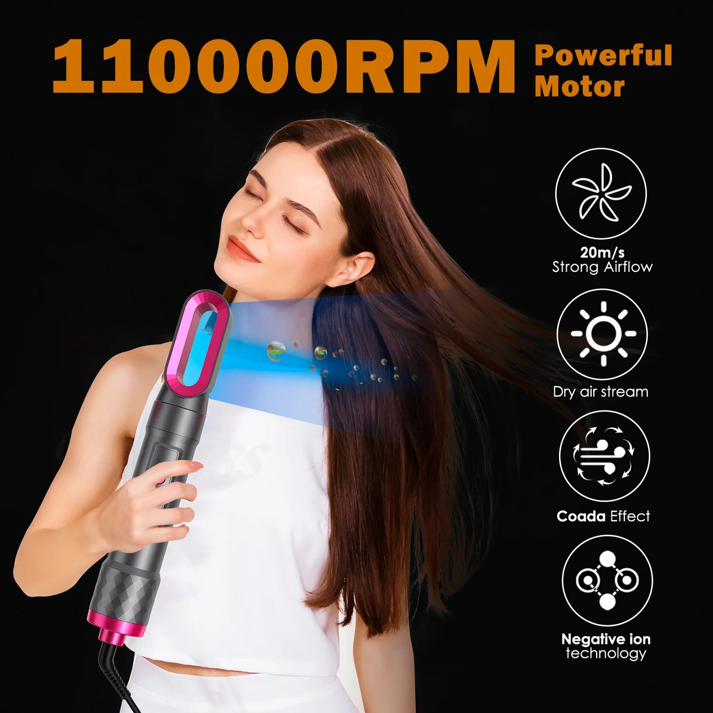 Hair Dryer Brush Salon Professional Hair Dryer Volumizer Hot Air Brush One-Step Hair Dryer And Volumizer Styler and Dryer Blow