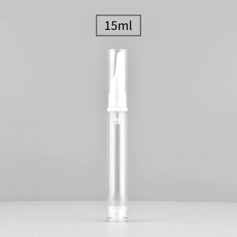 5/10/15ml Vacuum Bottle Press Liquid Foundation Lotion Eye Cream Empty Refillable Bottle Cosmetic Container Portable Makeup Tool